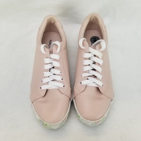 ✅Nautica Calera 4 PINK Faux Leather Low Top Women's 7W Fashion Sneakers/Shoes - Picture 7 of 11